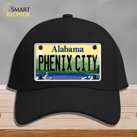 Phenix City Alabama Novelty License Plate Hat Cotton / Black