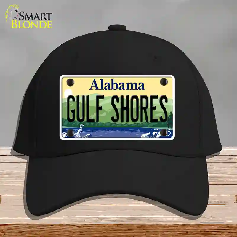 Gulf Shores Alabama Novelty License Plate Hat Cotton / Black