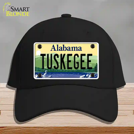 Tuskegee Alabama Novelty License Plate Hat Cotton / Black