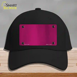 Pink Metallic Solid Novelty License Plate Hat Cotton / Black