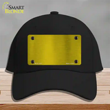 Yellow Metallic Solid Novelty License Plate Hat Cotton / Black