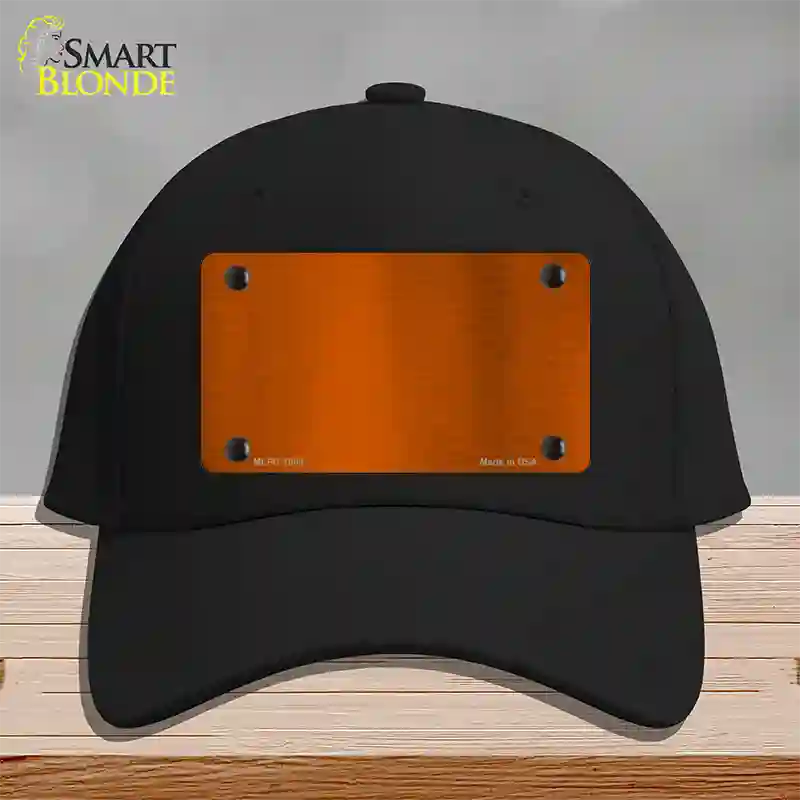 Orange Metallic Solid Novelty License Plate Hat Cotton / Black