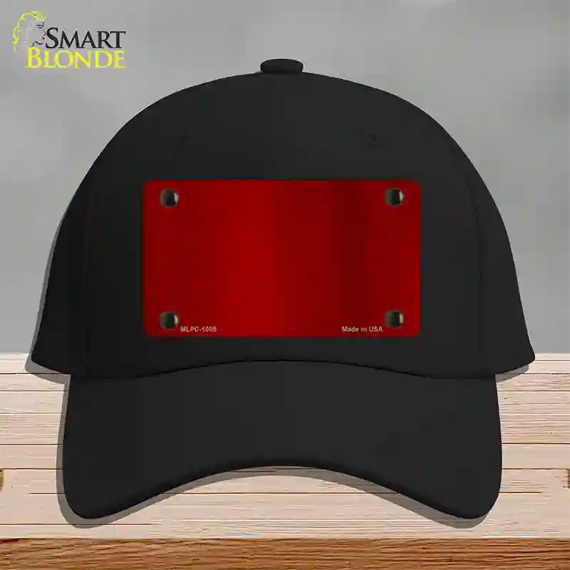 Red Metallic Solid Novelty License Plate Hat Cotton / Black