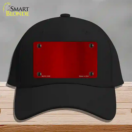 Red Metallic Solid Novelty License Plate Hat Cotton / Black