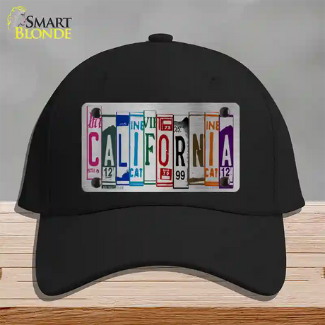 California License Plate Art Novelty License Plate Hat Cotton / Black