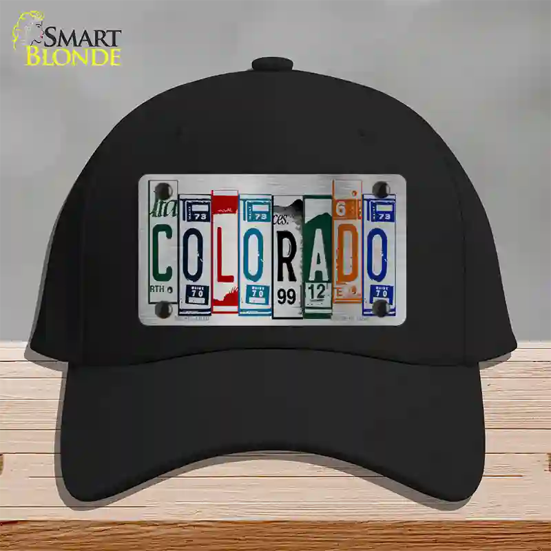 Colorado License Plate Art Novelty License Plate Hat Cotton / Black