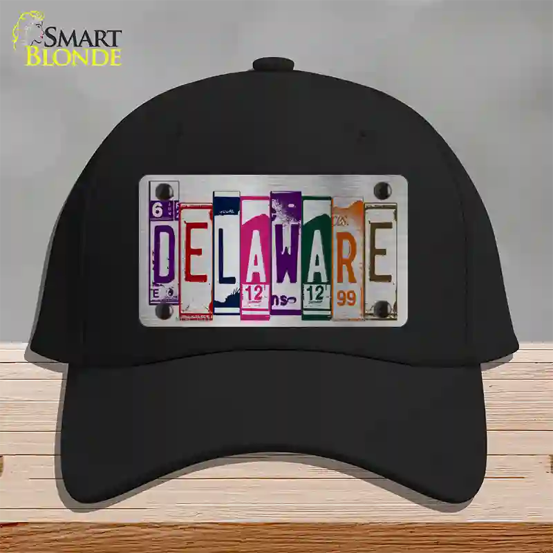 Delaware License Plate Art Novelty License Plate Hat Cotton / Black