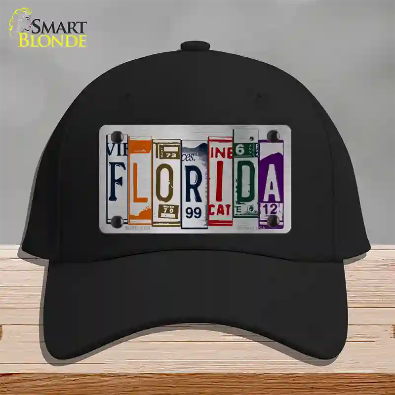 Florida License Plate Art Novelty License Plate Hat Cotton / Black