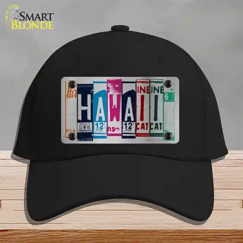 Hawaii License Plate Art Novelty License Plate Hat Cotton / Black