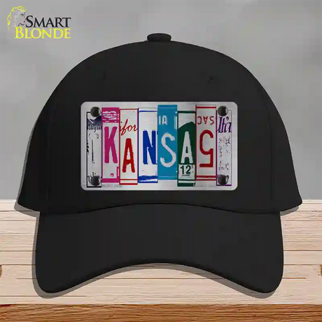 Kansas License Plate Art Novelty License Plate Hat Cotton / Black