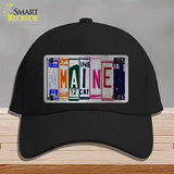 Maine License Plate Art Novelty License Plate Hat Cotton / Black