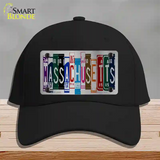 Massachusetts License Plate Art Novelty License Plate Hat Cotton / Black