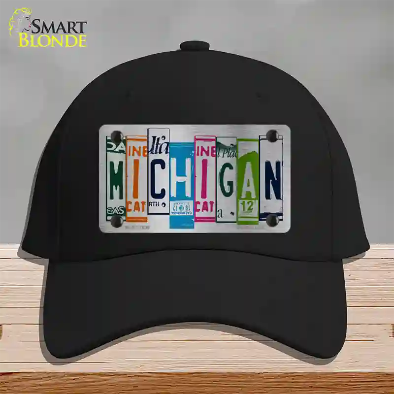 Michigan License Plate Art Novelty License Plate Hat Cotton / Black