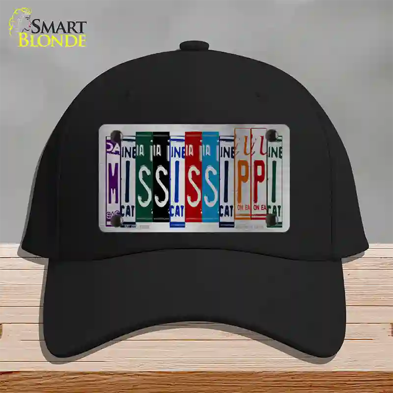 Mississippi License Plate Art Novelty License Plate Hat Cotton / Black