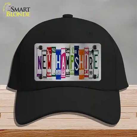 New Hampshire License Plate Art Novelty License Plate Hat Cotton / Black