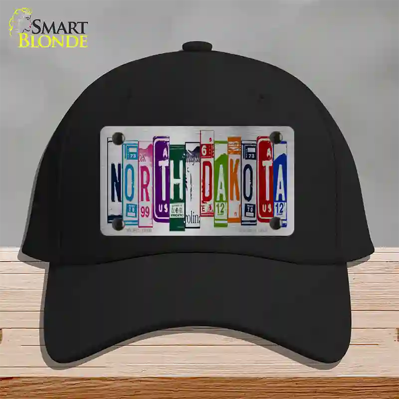 North Dakota License Plate Art Novelty License Plate Hat Cotton / Black