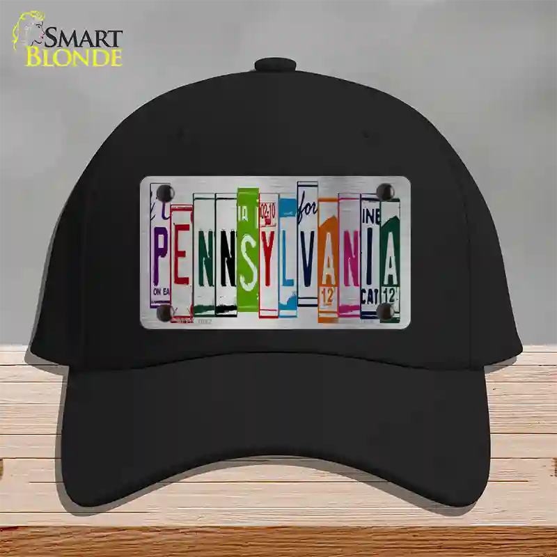 Pennsylvania License Plate Art Novelty License Plate Hat Cotton / Black