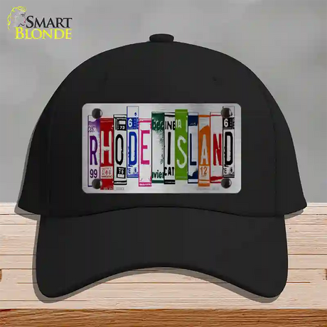 Rhode Island License Plate Art Novelty License Plate Hat Cotton / Black