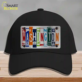 Washington License Plate Art Novelty License Plate Hat Cotton / Black