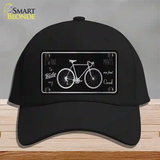 Bike Black Brushed Chrome Novelty License Plate Hat Cotton / Black