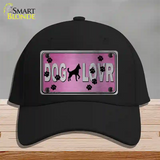 Dog Lover Pink Brushed Chrome Novelty License Plate Hat Tag Cotton / Black