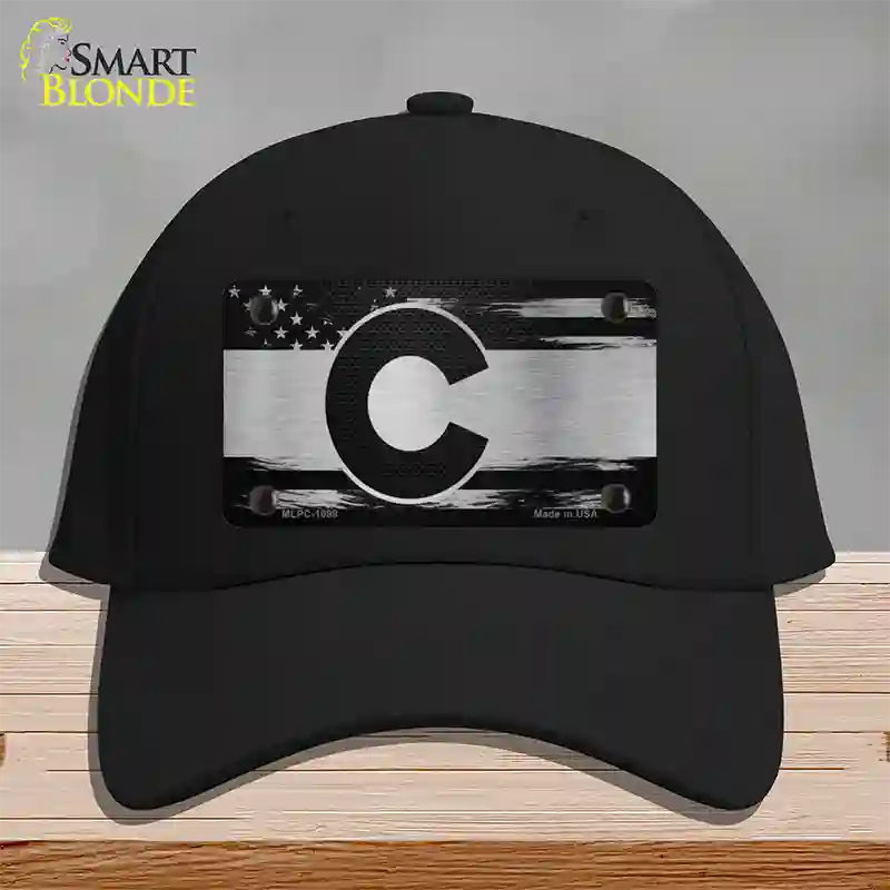 Colorado Carbon Fiber Novelty License Plate Hat Cotton / Black