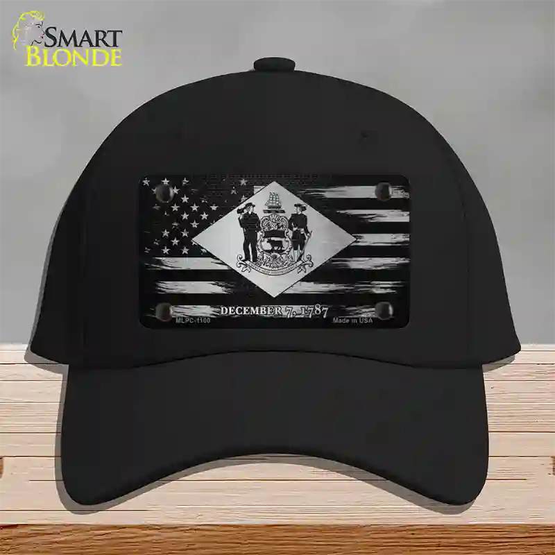 Delaware Carbon Fiber Novelty License Plate Hat Cotton / Black