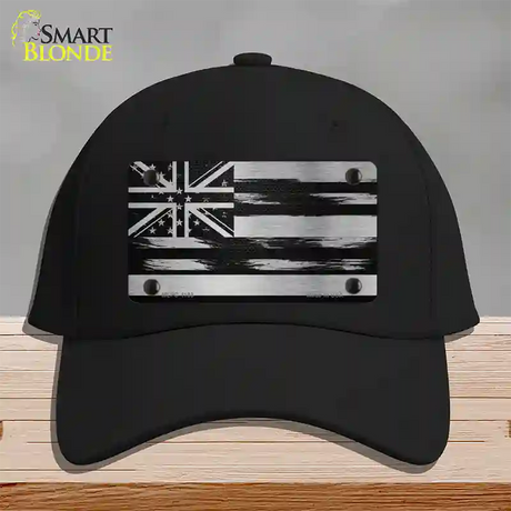 Hawaii Carbon Fiber Novelty License Plate Hat Cotton / Black