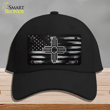 New Mexico Carbon Fiber Novelty License Plate Hat Cotton / Black