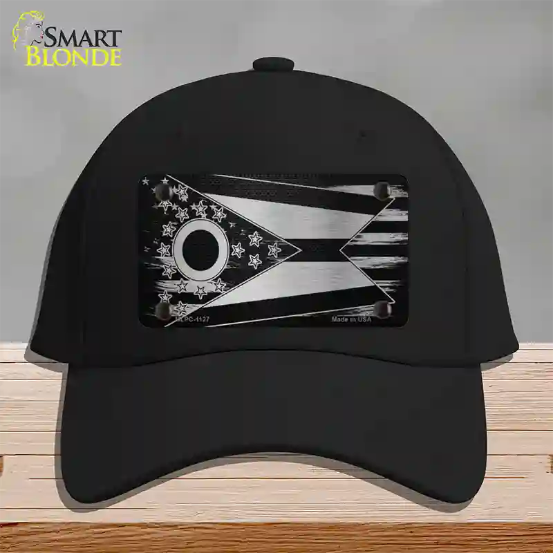 Ohio Carbon Fiber Novelty License Plate Hat Cotton / Black