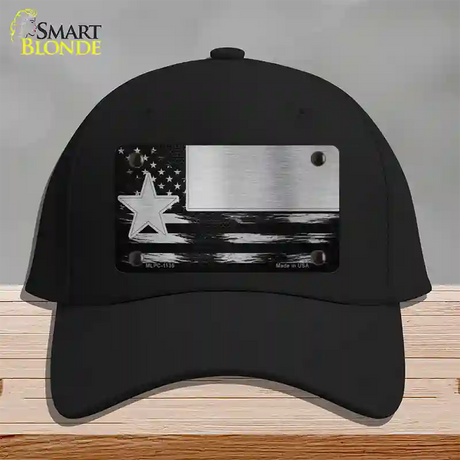 Texas Carbon Fiber Novelty License Plate Hat Cotton / Black