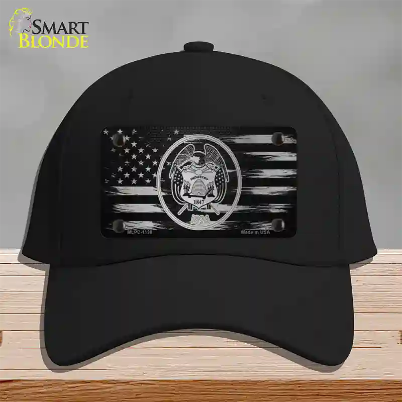 Utah Carbon Fiber Novelty License Plate Hat Cotton / Black