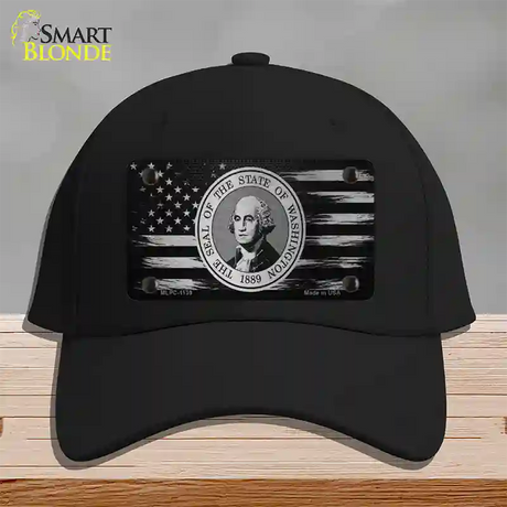 Washington Carbon Fiber Novelty License Plate Hat Cotton / Black