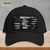 Wisconsin Carbon Fiber Novelty License Plate Hat Cotton / Black