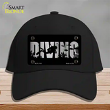 Diving Brushed Chrome Novelty License Plate Hat Cotton / Black