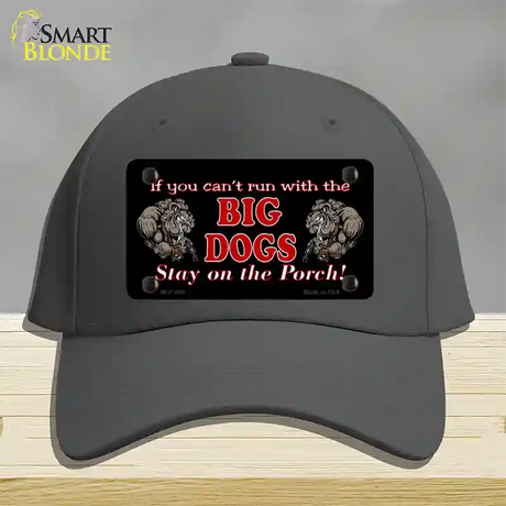 Big Dogs Black Novelty License Plate Hat Cotton / Charcoal