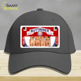 Buttwiser Beer Girls Novelty License Plate Hat Cotton / Charcoal