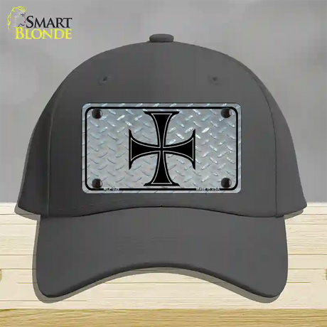 Maltese Cross Novelty License Plate Hat Cotton / Charcoal