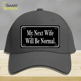 My Next Wife Novelty License Plate Hat Cotton / Charcoal