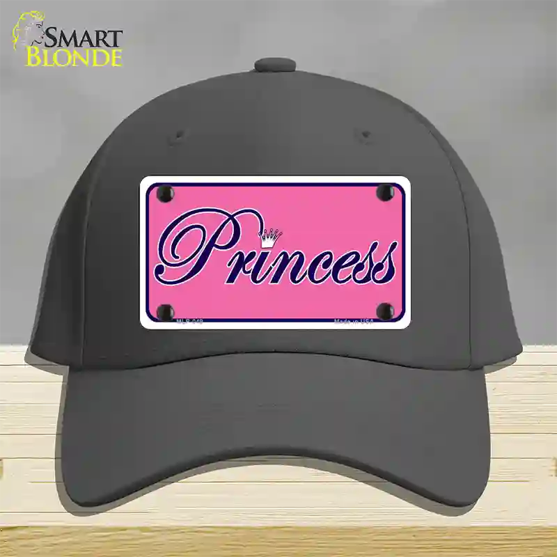 Pink Princess Tiara Novelty License Plate Hat Cotton / Charcoal