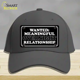 Wanted Meaningful Overnight Relationship Novelty License Plate Hat Cotton / Charcoal