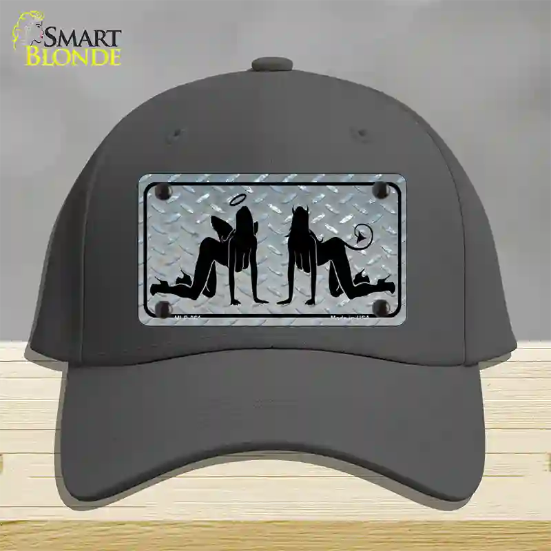 Angel And Devil Novelty License Plate Hat Cotton / Charcoal