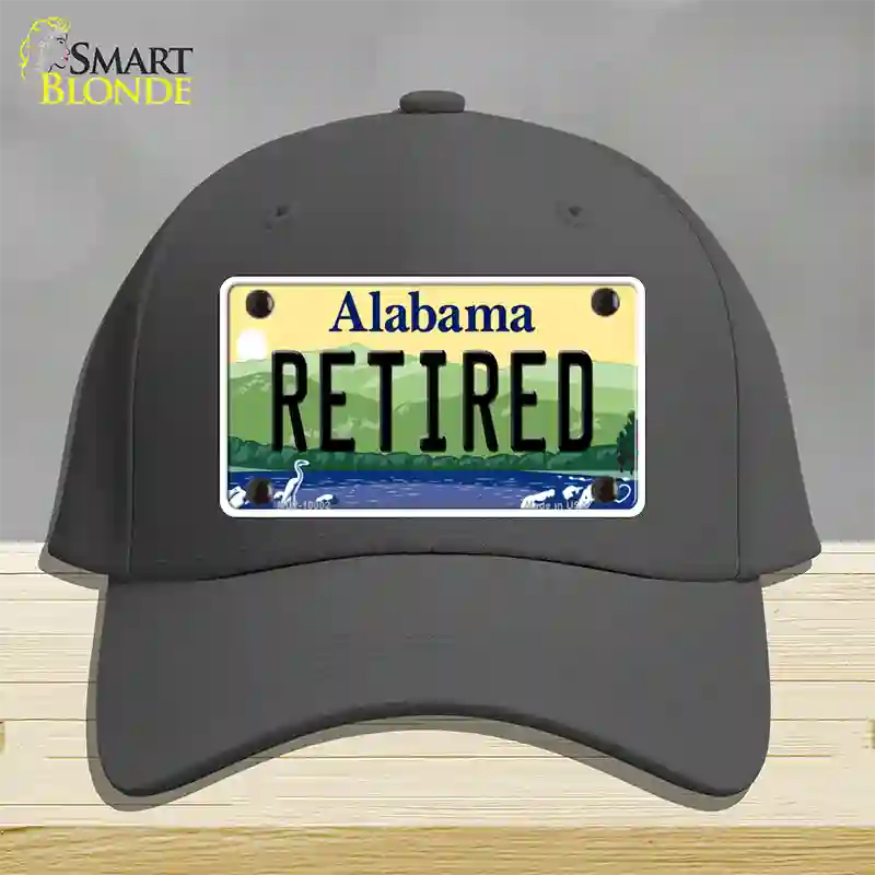 Retired Alabama Novelty License Plate Hat Cotton / Charcoal