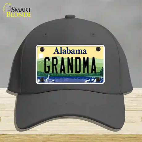 Grandma Alabama Novelty License Plate Hat Cotton / Charcoal