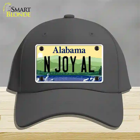 N Joy AL Alabama Novelty License Plate Hat Cotton / Charcoal