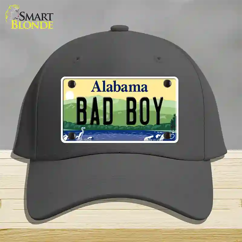 Bad Boy Alabama Novelty License Plate Hat Cotton / Charcoal