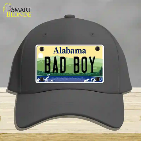 Bad Boy Alabama Novelty License Plate Hat Cotton / Charcoal