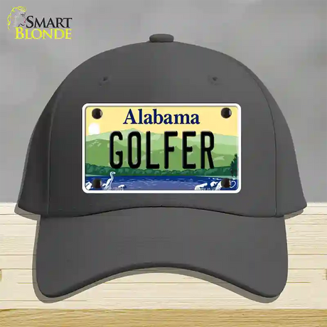 Golfer Alabama Novelty License Plate Hat Cotton / Charcoal