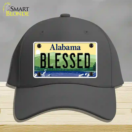 Blessed Alabama Novelty License Plate Hat Cotton / Charcoal