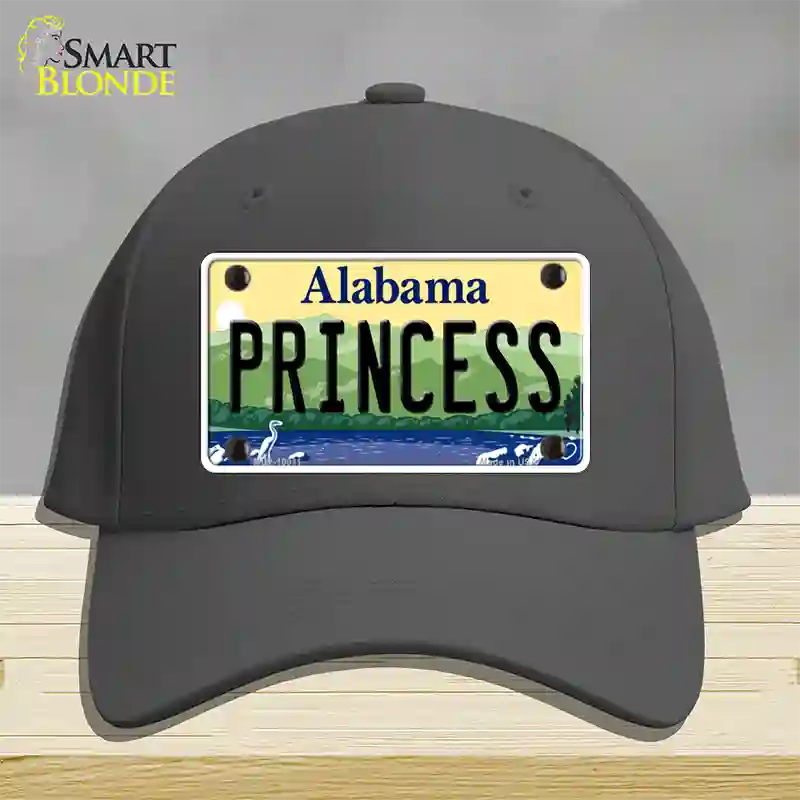 Princess Alabama Novelty License Plate Hat Cotton / Charcoal